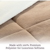 image:imageKing Size Comforter Set  3Piece Sherpa and Fleece Bedspread with Pillow Shams  Warm Cozy MachineWashable Bedding by Lavish Home Taupe
