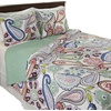 image:imageLavish Home 3Piece Quilt Set  Lizzie Classic Paisley King Quilt with 2 KingSize Pillow Shams  Machine Washable Lightweight Bedding MulticolorMulticolor
