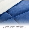 image:imageLavish Home FullQueen Comforter Set  3Piece Sherpa and Fleece Bedspread with Pillow Shams  Warm Cozy MachineWashable Bedding NavyBlue