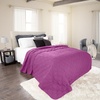 image:imageSolid Color Quilt by Lavish Home King  BlackPurple