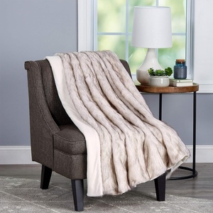 image:imageBedford Home Oversized Throw Blanket for Couch Amber Brown 60 x 70Pearl White