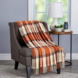 image:imageBedford Home Oversized Throw Blanket for Couch Spice Plaid 60 x 70