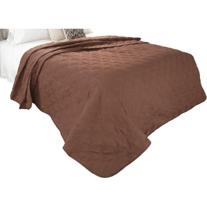 image:imageSolid Color Quilt by Lavish Home King  BlackChocolate
