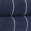 image:image2Piece Bath Towel Set  Quick Dry Large 34x68in Bath Towels for Shower Gym Spa or Dorm  100 Cotton Main or Guest Bathroom Essentials  Highly Absorbent Bath Sheets by Lavish Home NavyNavy and White
