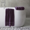 image:image2Piece Bath Towel Set  Quick Dry Large 34x68in Bath Towels for Shower Gym Spa or Dorm  100 Cotton Main or Guest Bathroom Essentials  Highly Absorbent Bath Sheets by Lavish Home NavyEggplant and Black