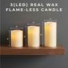 image:imageLavish Home 3Piece Battery Operated Candles Set  LED Flameless Candles Battery Operated with Remote Controlled Real Wax for Home Wedding or Christmas Decor WhiteWhite