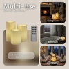 image:imageLavish Home 3Piece Battery Operated Candles Set  LED Flameless Candles Battery Operated with Remote Controlled Real Wax for Home Wedding or Christmas Decor WhiteWhite