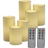 image:imageLavish Home 3Piece Battery Operated Candles Set  LED Flameless Candles Battery Operated with Remote Controlled Real Wax for Home Wedding or Christmas Decor WhiteYellow