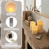 image:imageLavish Home 3Piece Battery Operated Candles Set  LED Flameless Candles Battery Operated with Remote Controlled Real Wax for Home Wedding or Christmas Decor WhiteYellow