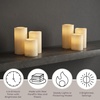 image:imageLavish Home 3Piece Battery Operated Candles Set  LED Flameless Candles Battery Operated with Remote Controlled Real Wax for Home Wedding or Christmas Decor WhiteYellow
