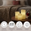 image:imageLavish Home 3Piece Battery Operated Candles Set  LED Flameless Candles Battery Operated with Remote Controlled Real Wax for Home Wedding or Christmas Decor WhiteWhite