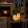 image:imageLavish Home 3Piece Battery Operated Candles Set  LED Flameless Candles Battery Operated with Remote Controlled Real Wax for Home Wedding or Christmas Decor WhiteYellow