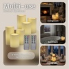 image:imageLavish Home 3Piece Battery Operated Candles Set  LED Flameless Candles Battery Operated with Remote Controlled Real Wax for Home Wedding or Christmas Decor WhiteYellow