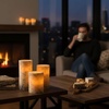 image:imageLavish Home Flameless Candles Faux Birch Bark 3Pack 6494