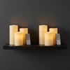 image:imageLavish Home 3Piece Battery Operated Candles Set  LED Flameless Candles Battery Operated with Remote Controlled Real Wax for Home Wedding or Christmas Decor WhiteYellow