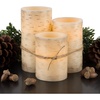 image:imageLavish Home Flameless Candles Faux Birch Bark 3Pack 6494