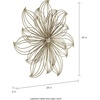 image:imageHome Wall Decor  Metallic Layered Wire Spiral Flower Sculpture  Contemporary Hanging Accent for Living Room Bedroom or Kitchen by Lavish Gold