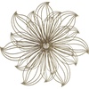 image:imageHome Wall Decor  Metallic Layered Wire Spiral Flower Sculpture  Contemporary Hanging Accent for Living Room Bedroom or Kitchen by Lavish Gold