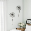 image:imageWall Decor  Metal Layered Wire Flower Sculpture  Contemporary Hanging Accent for Living Room Bedroom Entryway or Kitchen by Lavish Home Brown