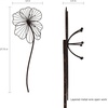 image:imageWall Decor  Metal Layered Wire Flower Sculpture  Contemporary Hanging Accent for Living Room Bedroom Entryway or Kitchen by Lavish Home Brown