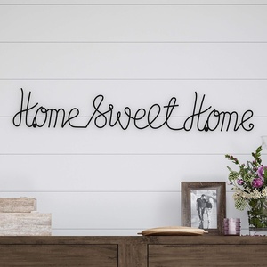 image:imageHome Sweet Home Wall Decor  Decorative Metal Cursive Cutout  Word Art Sign for Modern Rustic and Vintage Farmhouse Decor by Lavish Home Black
