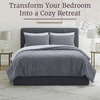 image:imageLavish Home Floral Etched Fleece Blanket  86x90 MachineWashable Sherpa Throw  Soft Blanket Queen Size for Couch Chair or Bed Gray