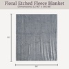 image:imageLavish Home Floral Etched Fleece Blanket  86x90 MachineWashable Sherpa Throw  Soft Blanket Queen Size for Couch Chair or Bed Gray