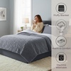 image:imageLavish Home Floral Etched Fleece Blanket  86x90 MachineWashable Sherpa Throw  Soft Blanket Queen Size for Couch Chair or Bed Gray