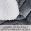 image:imageLavish Home Floral Etched Fleece Blanket  86x90 MachineWashable Sherpa Throw  Soft Blanket Queen Size for Couch Chair or Bed Gray