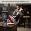 image:imageLavish Home Sherpa Fleece Throw Blanket  American Flag Bald Eagle Print Lightweight Hypoallergenic Bed Couch Plush Blanket for Adults and Kids