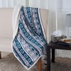 image:imageReversible Fleece Blanket  50Inch x 60Inch MachineWashable Sherpa Throw with Snowflakes  Cozy Blanket for Couch Chair or Bed by Lavish Home