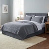 image:imageLavish Home Floral Etched Fleece Blanket  86x90 MachineWashable Sherpa Throw  Soft Blanket Queen Size for Couch Chair or Bed Gray