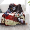 image:imageLavish Home Sherpa Fleece Throw Blanket  American Flag Bald Eagle Print Lightweight Hypoallergenic Bed Couch Plush Blanket for Adults and Kids