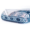 image:imageReversible Fleece Blanket  50Inch x 60Inch MachineWashable Sherpa Throw with Snowflakes  Cozy Blanket for Couch Chair or Bed by Lavish Home