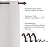 image:image1Inch Curtain Rod  Decorative Modern Turned Finials and Hardware for Home Decor  Adjustable to Fit 66 to 120Inch Windows by Lavish Home Bronze