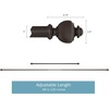 image:image1Inch Curtain Rod  Decorative Modern Turned Finials and Hardware for Home Decor  Adjustable to Fit 66 to 120Inch Windows by Lavish Home Bronze