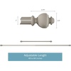 image:image1Inch Curtain Rod  Decorative Modern Urn Finials amp Hardware For Home Decor in Bedroom Living Room amp Kitchen 4884Inch by Lavish Home Gray