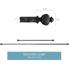 image:image1Inch Curtain Rod  Decorative Modern Urn Finials amp Hardware For Home Decor in Bedroom Living Room amp Kitchen 4884inch by Lavish Home Black