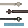 image:image1Inch Curtain Rod  Decorative Modern Urn Finials amp Hardware For Home Decor in Bedroom Living Room amp Kitchen 66120Inch by Lavish Home Gray