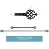 image:image34Inch Curtain Rod Decorative Twisted Sphere Finials amp HardwareFor Home Decor in Bedroom Living Room amp Kitchen 4884Inch by Lavish Home Brass
