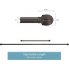 image:imageLavish Home 1Inch Curtain Rod Decorative Striped Cone Finials amp Hardware for Home Decor in Bedroom Living Room amp Kitchen 66120Inch Bronze