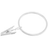 image:imageLavish Home Curtain Rod Ring Clips125Inch Bronze Set of 8White