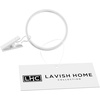 image:imageLavish Home Curtain Rod Ring Clips125Inch Bronze Set of 8White