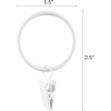 image:imageLavish Home Curtain Rod Ring Clips125Inch Bronze Set of 8White