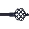 image:imageLavish Home Twisted Sphere Curtain Rod 62144 34 inch  PewterBronze 48