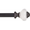 image:imageLavish Home Twisted Sphere Curtain Rod 62144 34 inch  PewterBronze 48