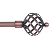 image:imageLavish Home Twisted Sphere Curtain Rod 62144 34 inch  PewterCopper 48