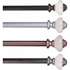 image:imageLavish Home Twisted Sphere Curtain Rod 62144 34 inch  PewterCopper 62 144