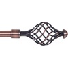 image:imageLavish Home Twisted Sphere Curtain Rod 62144 34 inch  PewterCopper 62 144