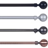 image:imageLavish Home Twisted Sphere Curtain Rod 62144 34 inch  PewterCopper 62 144